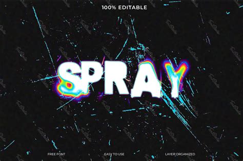 Spray Font Style Text Effect | Free Photoshop PSD File