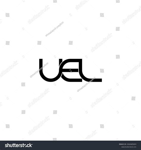 Uel Typography Letter Monogram Logo Design Stock Vector (Royalty Free ...