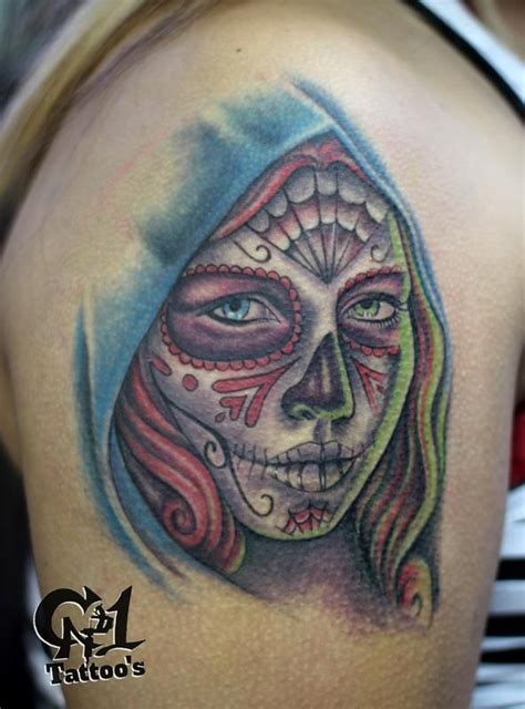 19 Best Dia De Los Muertos Portrait Tattoo Images On Pinterest Tattoo Ideas Sugar Skull