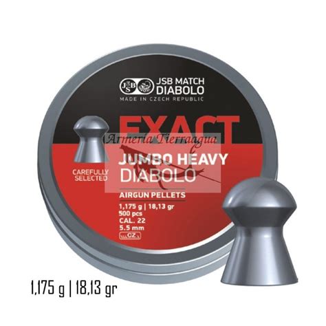 BALINES JSB EXACT HEAVY JUMBO ORIGINAL 500PCS 5 52MM 22