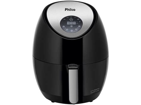 Fritadeira Elétrica Sem Óleo Air Fryer Philco Air Fry Digital Inox