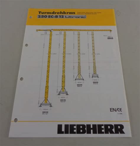 Datenblatt Liebherr Turmdrehkran Ec B Litronic Von Pk Buch