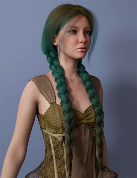 Long Braids Hair Color Expansion | 3d Models for Daz Studio and Poser