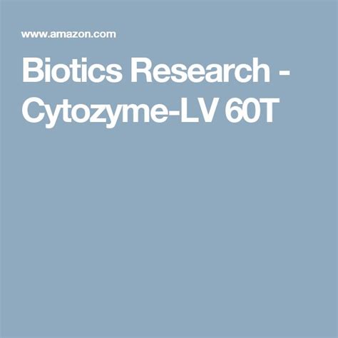 Biotics Research Cytozyme Lv T Research Health