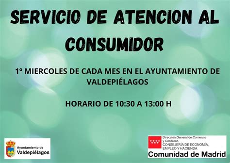 SERVICIO DE ATENCIÓN AL CONSUMIDOR Ayuntamiento de Valdepiélagos