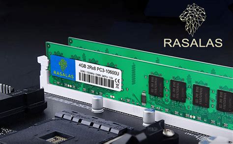 Rasalas 8GB Kit 2x4GB PC3 10600 DDR3 1333 PC3 10600U Ram DDR3 2Rx8