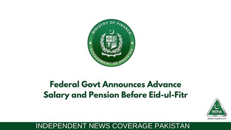 Federal Govt Announces Advance Salary And Pension Before Eid Ul Fitr