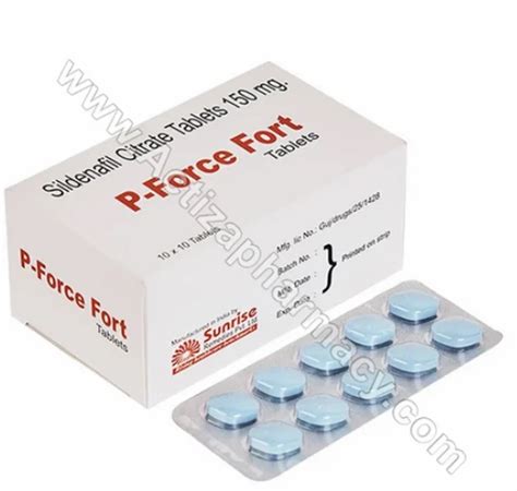 P Force Fort Sildenafil Citrate At Rs 100 Stripe Sildenafil Tablets