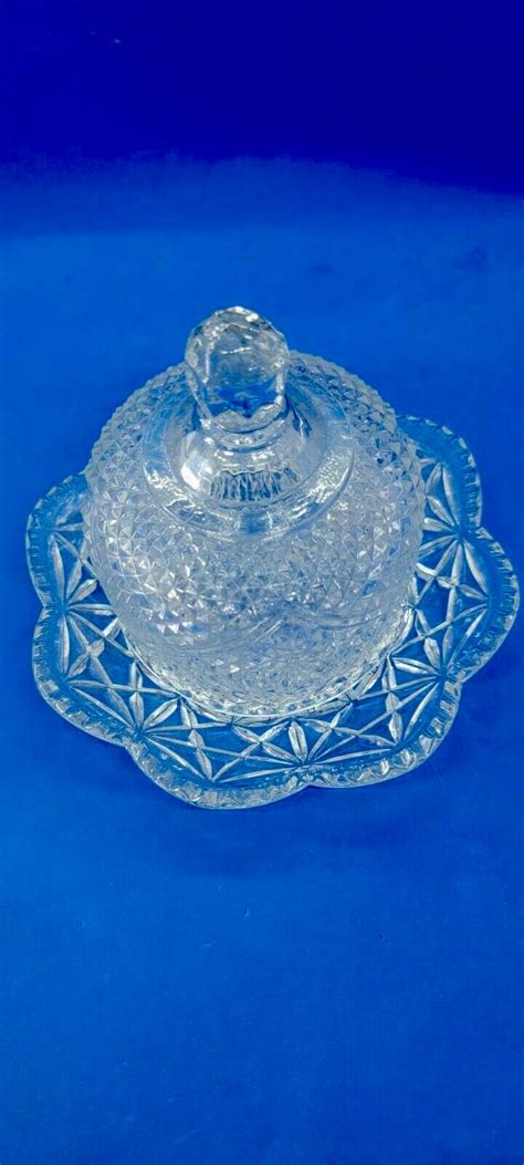 Vintage Clear Crystal Buttercovered Dish By Avon Etsy