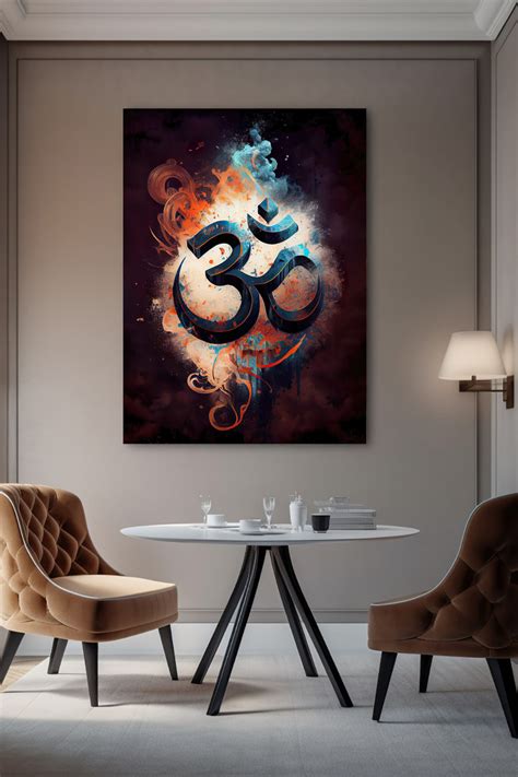 om sign wall art print om art om symbol om symbol mini canvas print