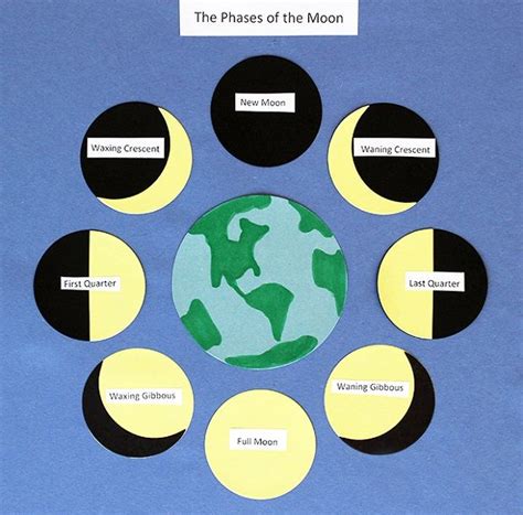 Phases Of The Moon Diagram For Kids