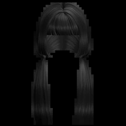 Long Blunt Hime Kawaii Pigtails In Black Roblox Item Rolimon S