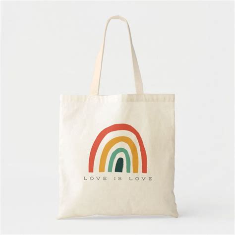 Rainbow Colored Love Is Love Tote Bag Zazzle In 2022 Taschen