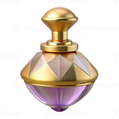 golden perfume bottle  diamond design  png