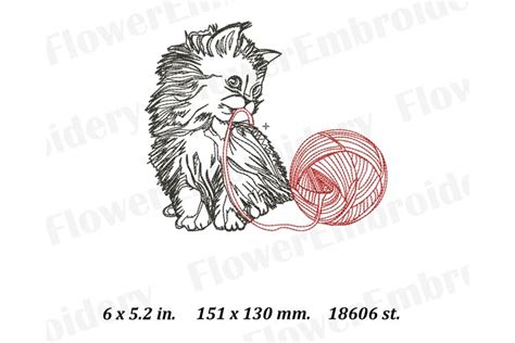 Cat Machine Embroidery Design