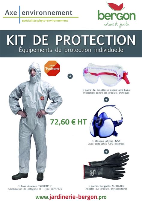 KIT dÉquipement de Protection Individuelle EPI Bergon Nature Jardin