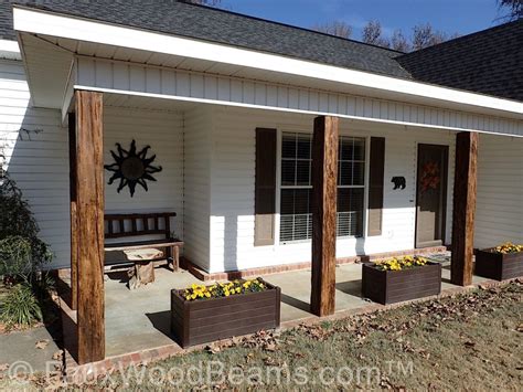 Front Porch Wood Beams With Timber Posts Barron Designs