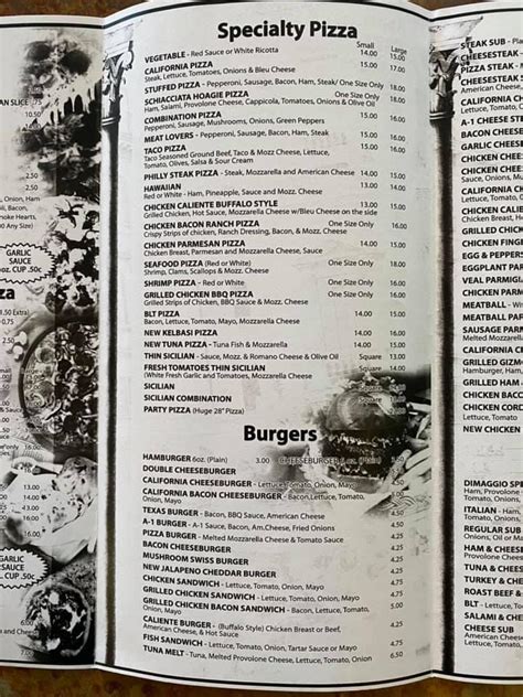 Menu At Lunas Dimaggio Italian Restaurant Shenandoah