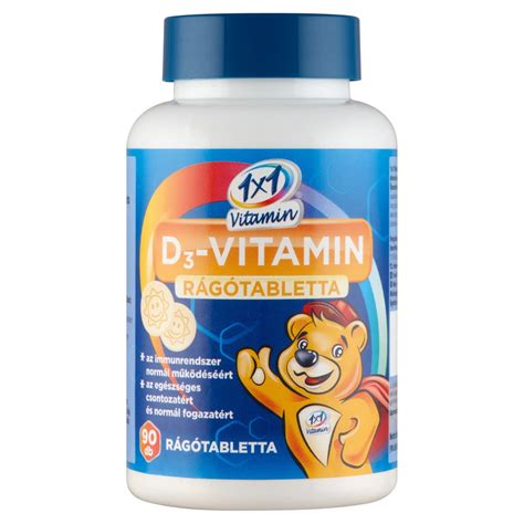 1x1 Vitamin D3 vitamin rágótabletta napocskás 90 db