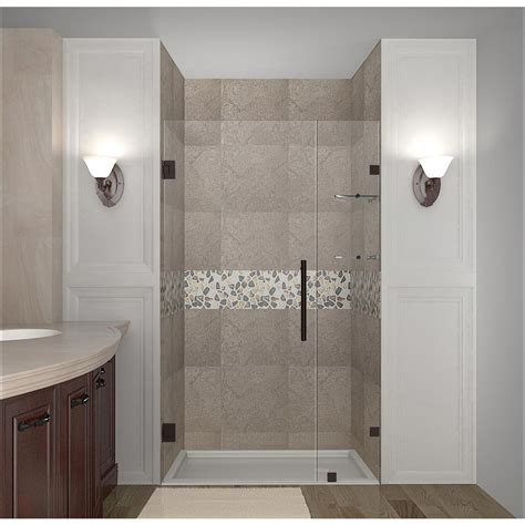 Aston Nautis Gs 35 25 36 25 In X 72 In Frameless Hinged Shower Door