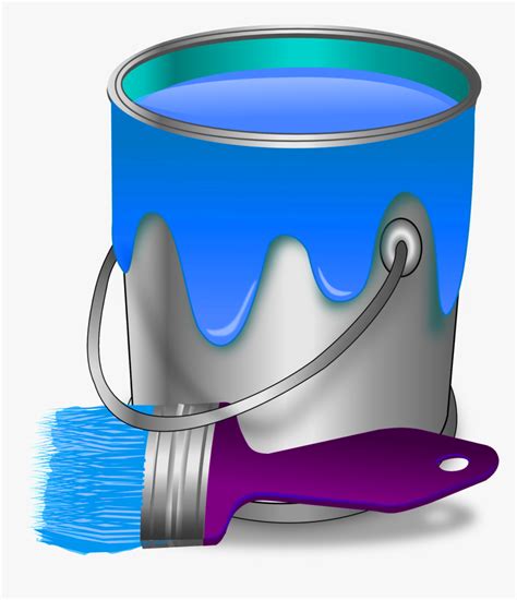 Transparent Images Clipart Gratuites Paint Bucket And Brush Png Png