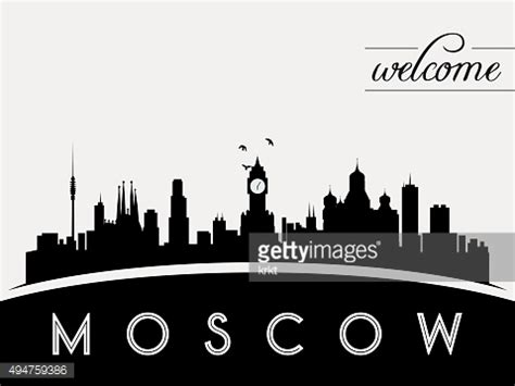 Moscow Russia Skyline Silhouette Vector Illustration Stock Vector