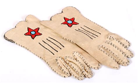 Vintage Beaded Gloves Native American Made Lucky Star Gallery