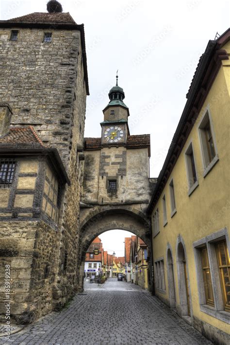 Der Markusturm In Der Altstadt Von Rothenburg Ob Der Tauber Stock Photo