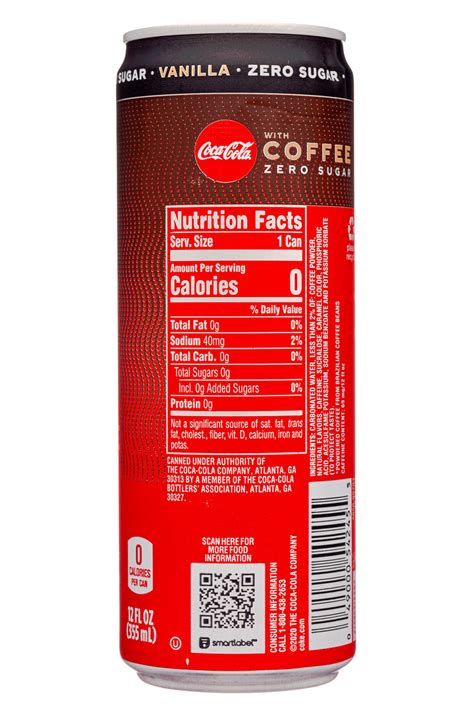 With Coffee Zero Sugar Vanilla Coca Cola BevNET Product