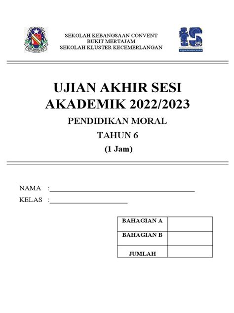 Cover Ujian Akhir Sesi Akademik 2022 Pdf