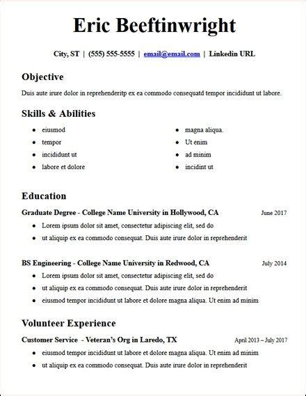 Free Cv Template Skills Based Resume Themplate Ideas