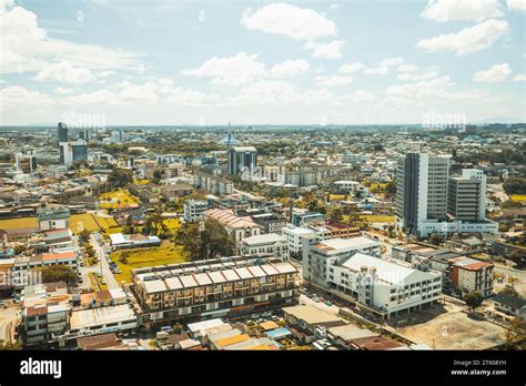 Kuching Capital Of Sarawak State View From Above The City Borneo