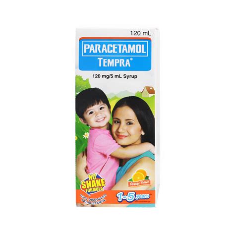 Tempra Paracetamol Orange 120mg 5ml Syrup 120ml