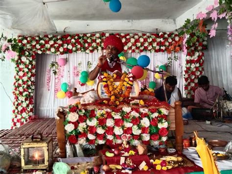 On The Fifth Day Of Shrimad Bhagwat Katha Chhappan Bhog Offered To