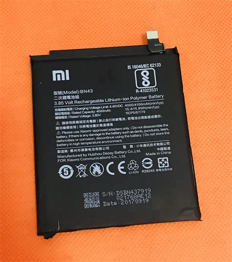 Used Original 4000mAh Battery Batterie Batterij Bateria For Xiaomi