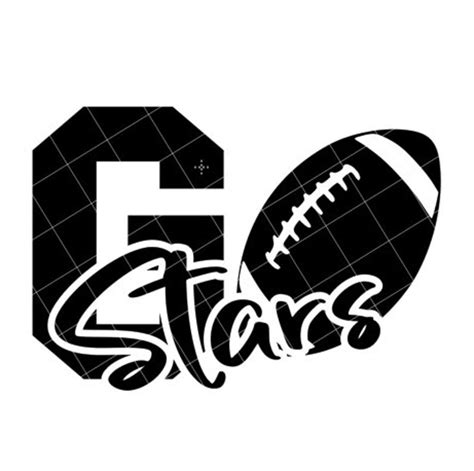 Go Stars Football Svgdxfpng File For Cutting Machines And Etsy Ireland