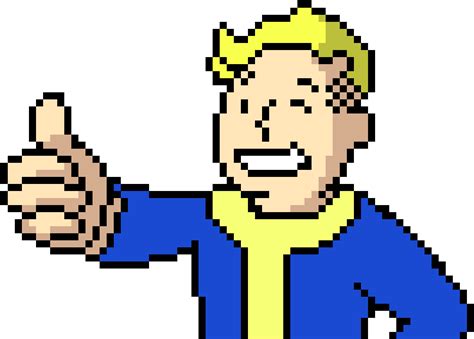 Vault Boy Pixel Art Vault Boy Free Transparent Png Download Pngkey