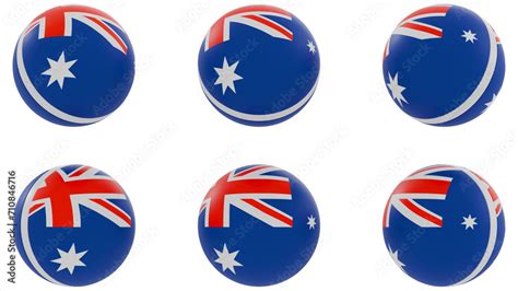 Ball With Australia Country Flag On Transparent Background Png Of