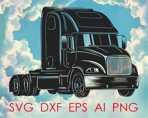 Semi Truck Svg File For Cricut Semi Truck Cut Files Silhouette Etsy