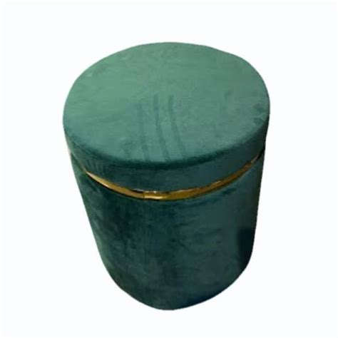 Green Wooden Velvet Puff Stool At Rs 2000piece Wooden Stool In New