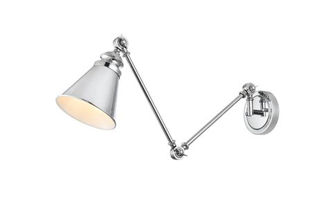 Elegant Lighting Ld7323w6ch One Light Swing Arm Wall Sconce Ledger Chrome — Lighting