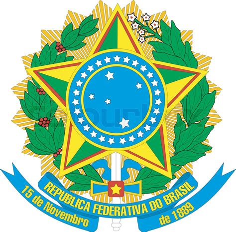 Coat Of Arms Of Brazil Stock Vector Colourbox