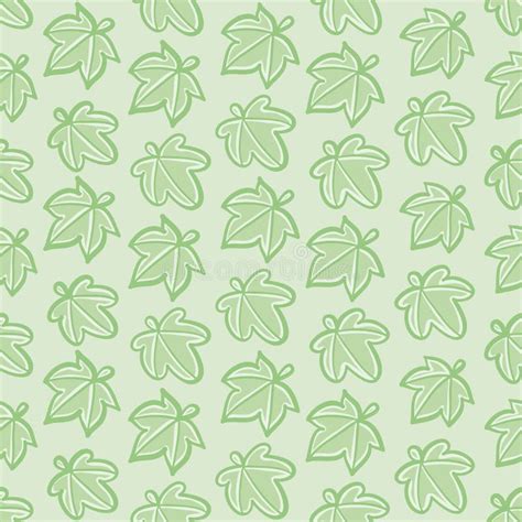 Seamless Palmately Lobed Leaves Vector Pattern Stock Vector