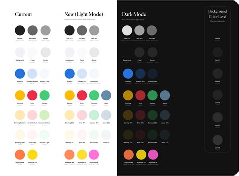 color palette  dark mode  shirley wang xinling  dribbble
