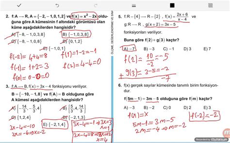 Sinif Matemat K Ders Meb Kazanim Test Fonks Yonlar Youtube