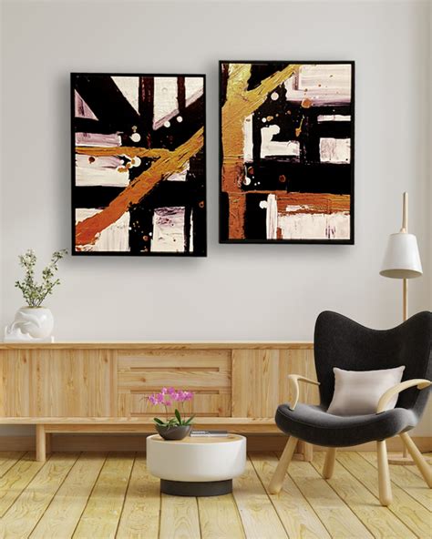 Dynamic Abstracts Bold Texture Duo Printed Canvas ARTIQUE Gallery