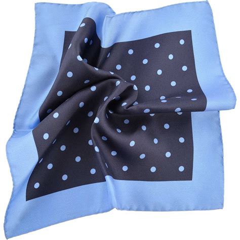 Navy And Light Blue Polka Dot Pocket Square Beckett And Robb