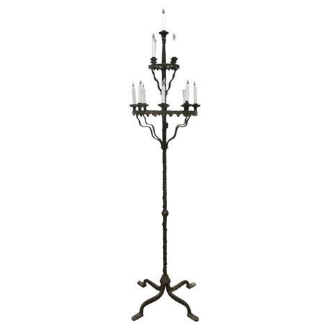 Th Century French Gothic Revival Wrought Iron Candelabra At Stdibs