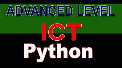 Python Programming Al Ict Youtube