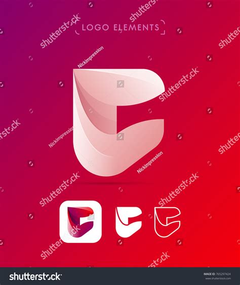 Vector Abstract Futuristic Origami Letter C Stock Vector Royalty Free 765297424 Shutterstock